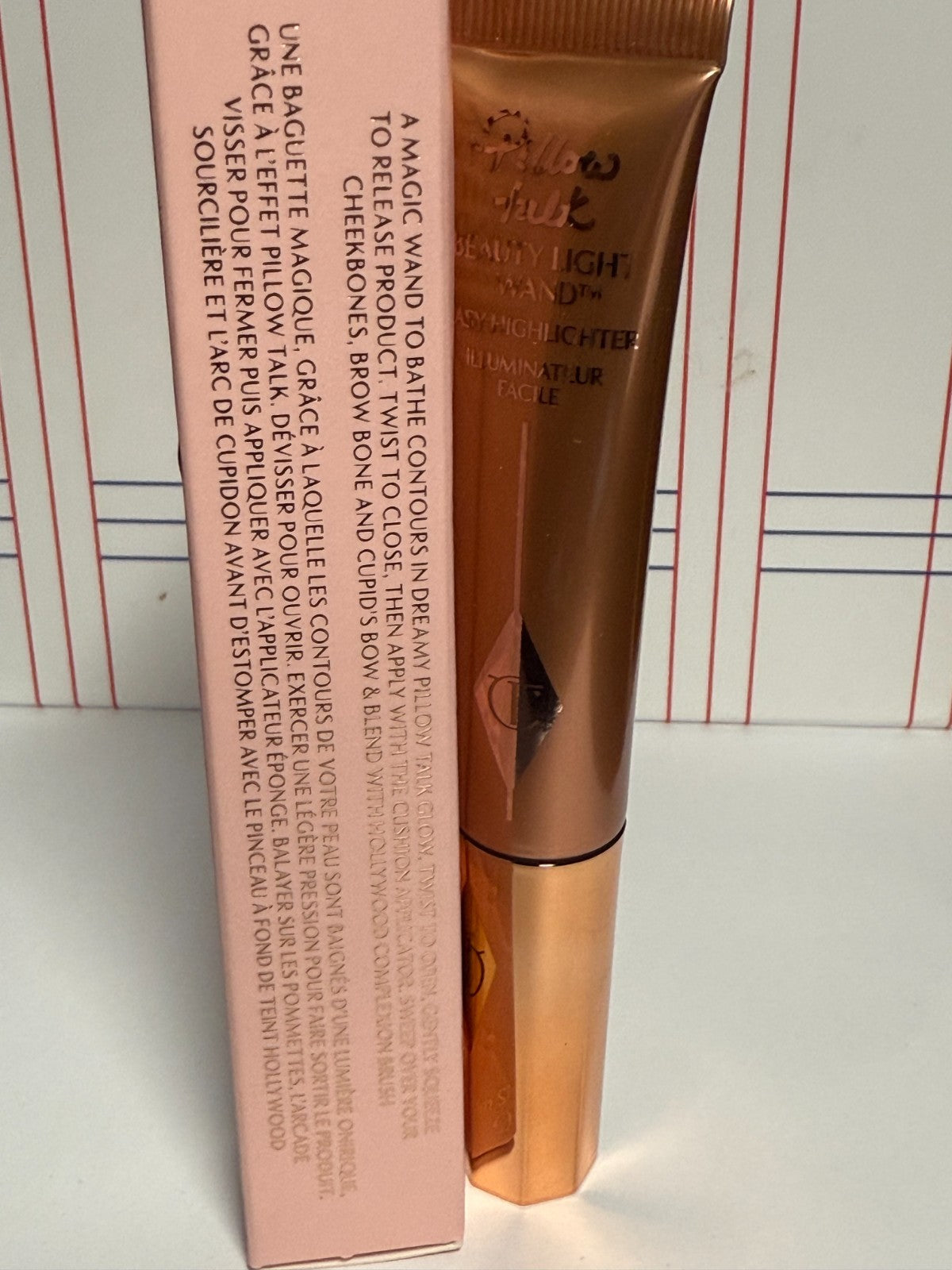 Charlotte Tilbury Beauty Light Wand Highlighter Pillow Talk 2 Medium 0.4oz