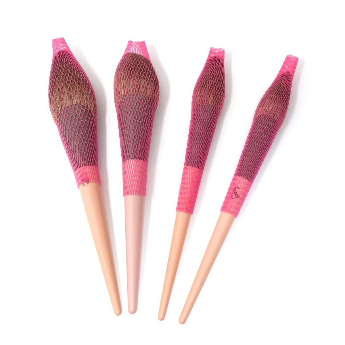 Reusable Makeup Brush Protector Mesh Covers - 100 Pack Pink