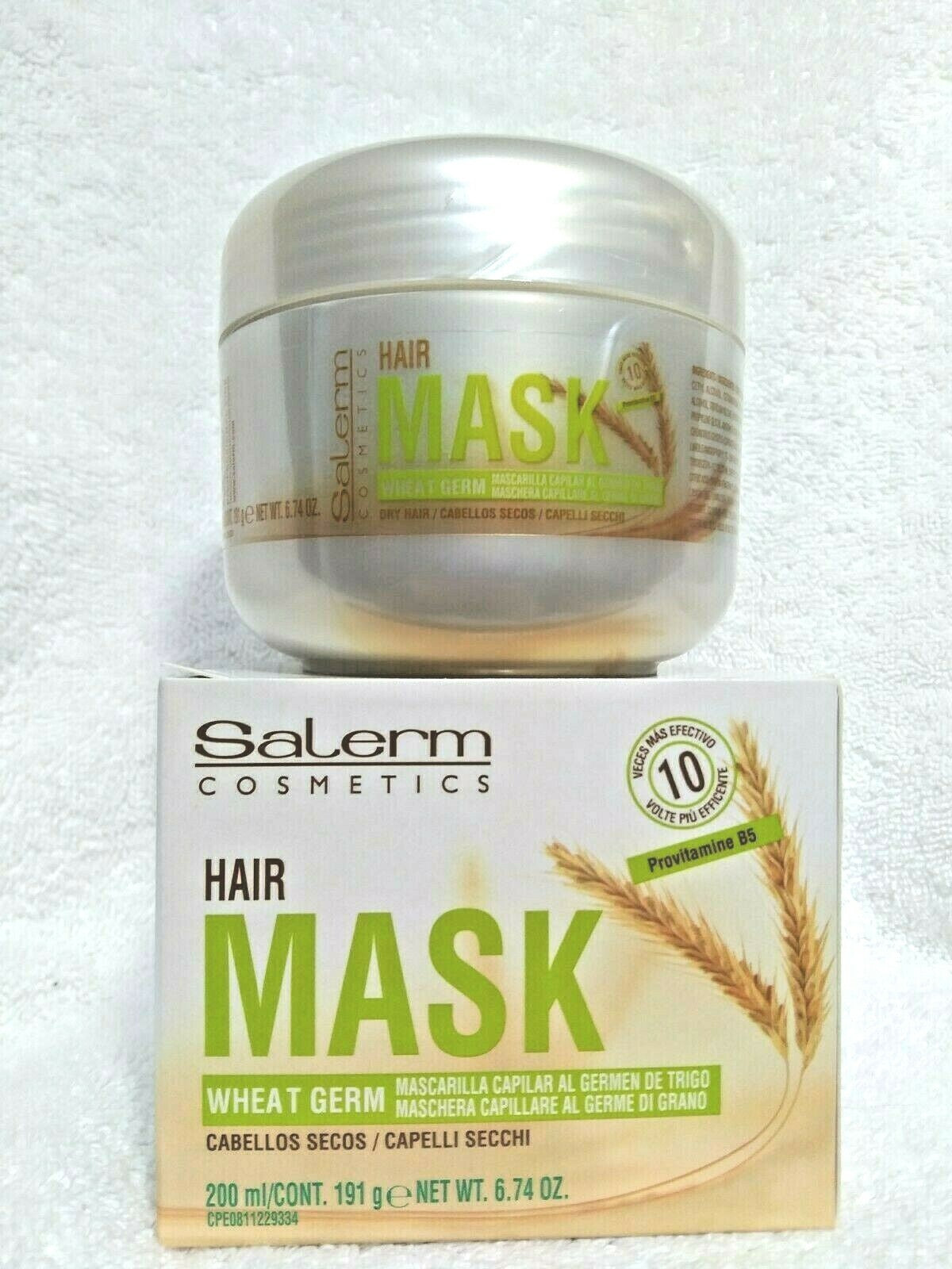 Wheat Germ Hair Mask - Nourishing, Softening & Revitalizing Dry Damaged Hair 200ml