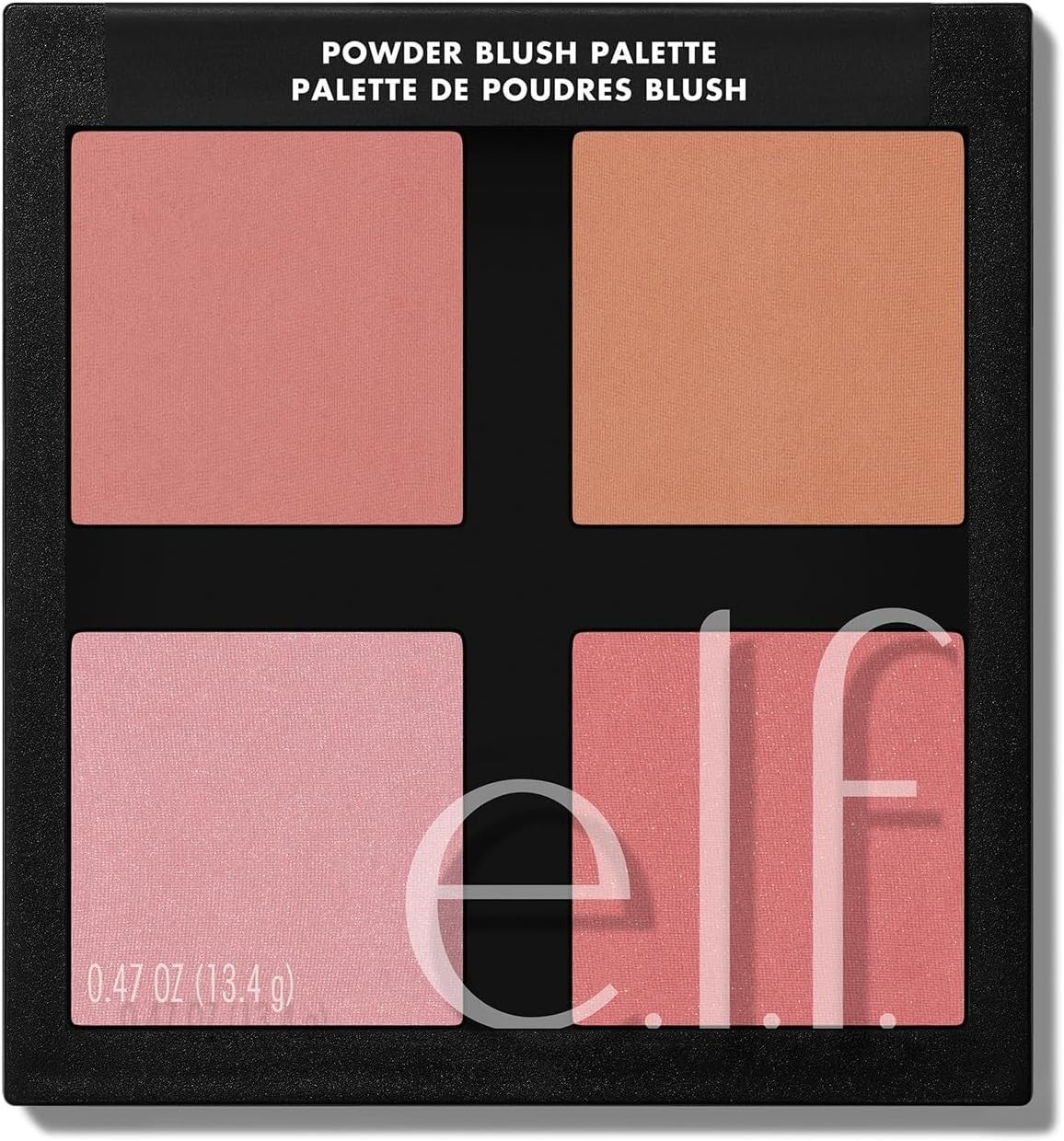 e.l.f. Cosmetics Powder Blush Palette - Four Light Shades for Natural Look