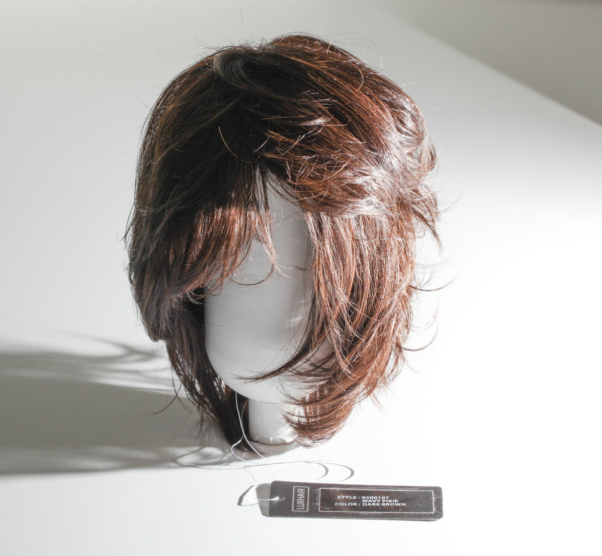 Wavy Pixie Dark Brown Synthetic Wig for Women - Adjustable & Breathable Fit