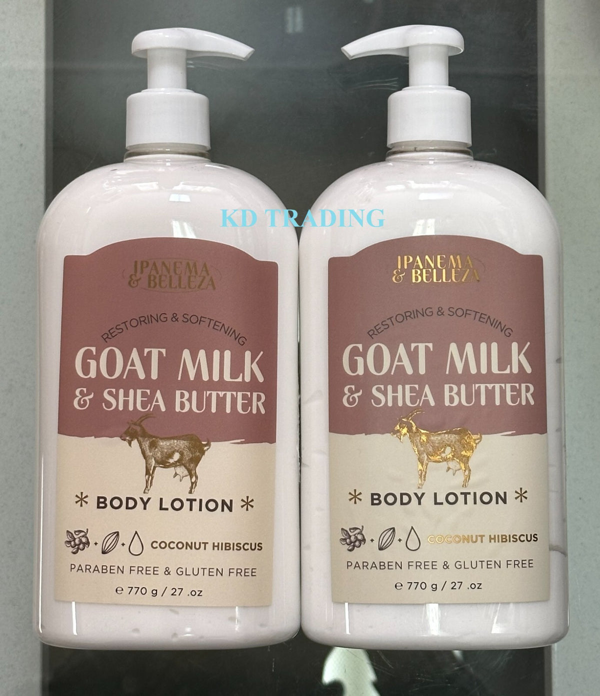 Goat Milk & Shea Butter Body Lotion - Coconut Hibiscus, 2 Pack