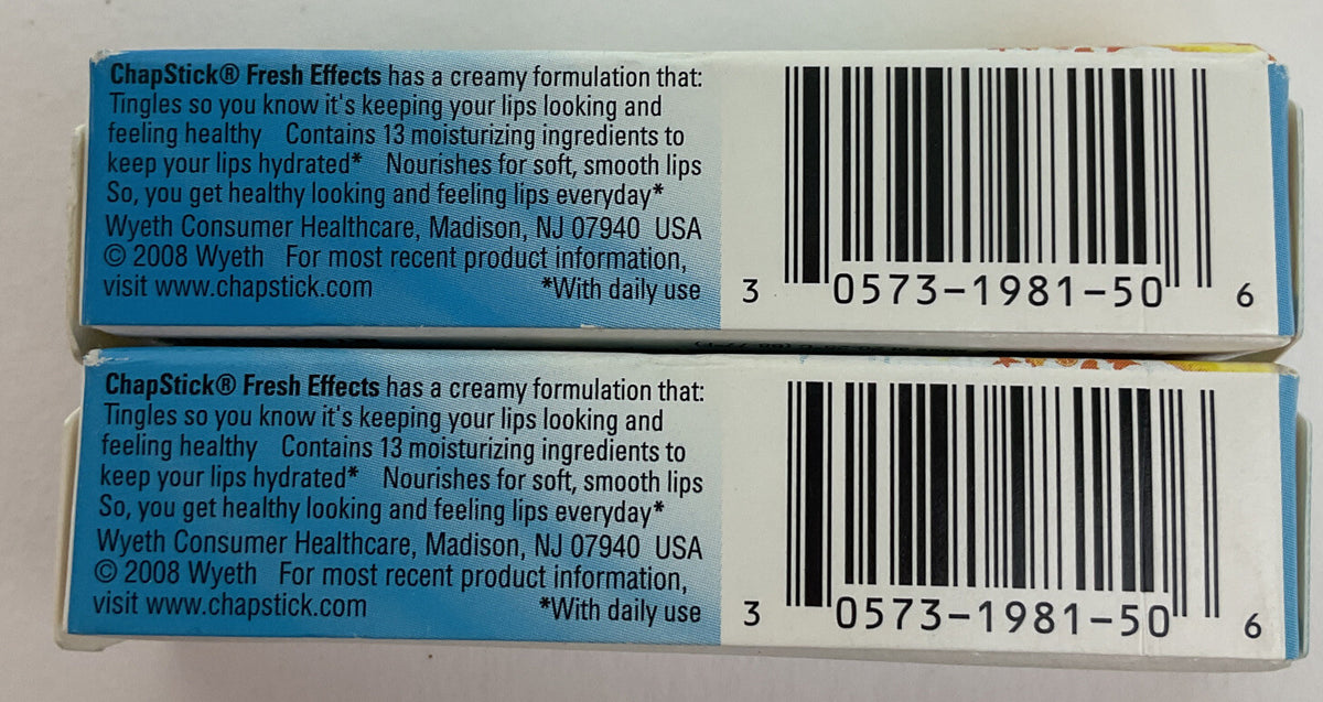 Chapstick Fresh Effects Refreshing Mandarin Lip Balm Set - 2 Pack