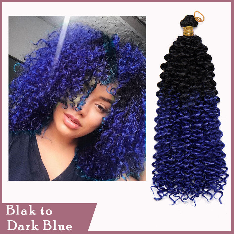 Deep Water Wave Braids Crochet Hair Extensions - Ombre & Curly Lengths