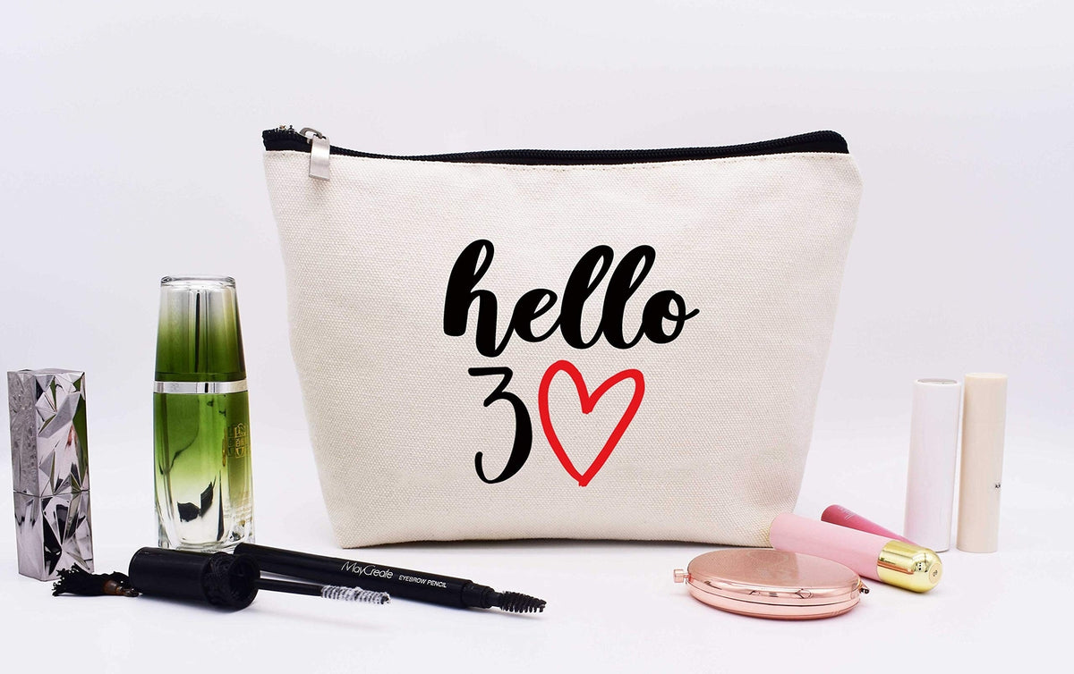 30th Birthday Makeup Bag - Funny Cosmetic Travel Pouch for Women