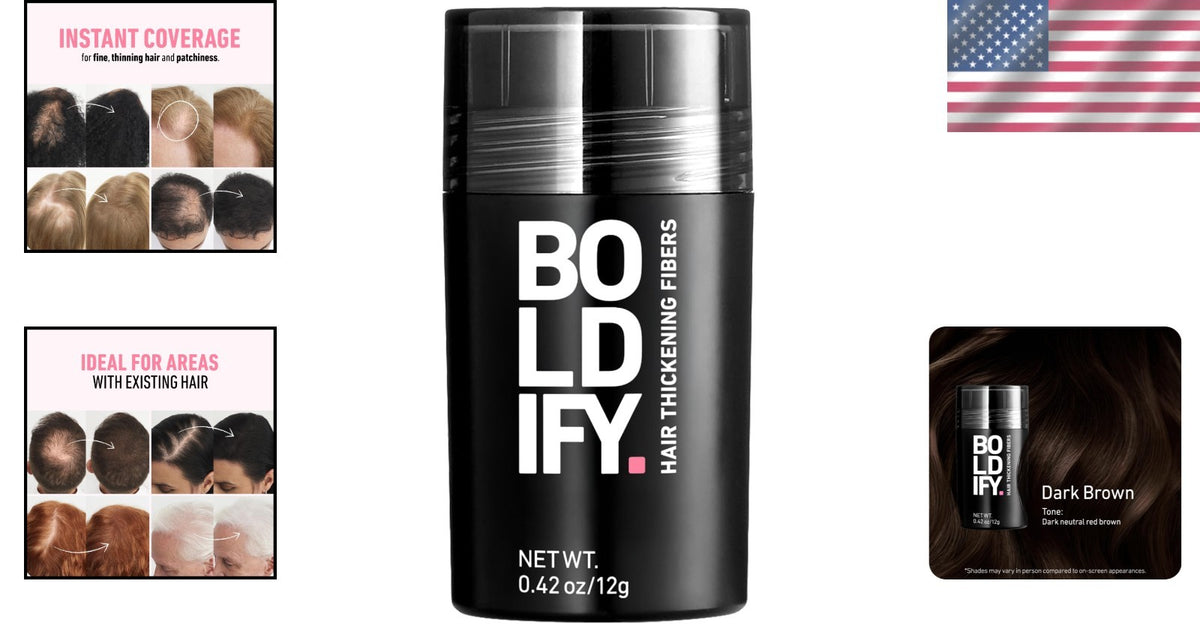 Water-Resistant Hair Thickening Fibers - Dark Brown