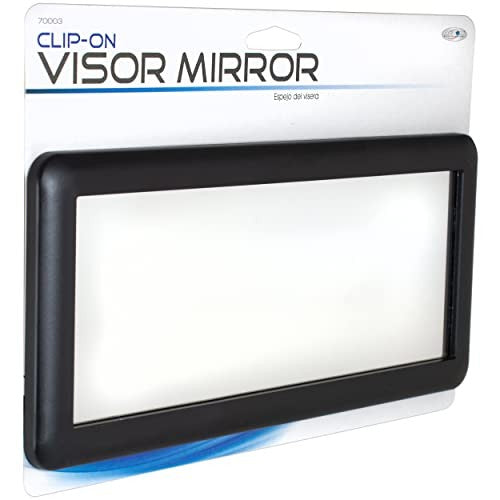 Car Visor Mirror Black Deluxe Easy Install Ergonomic Design