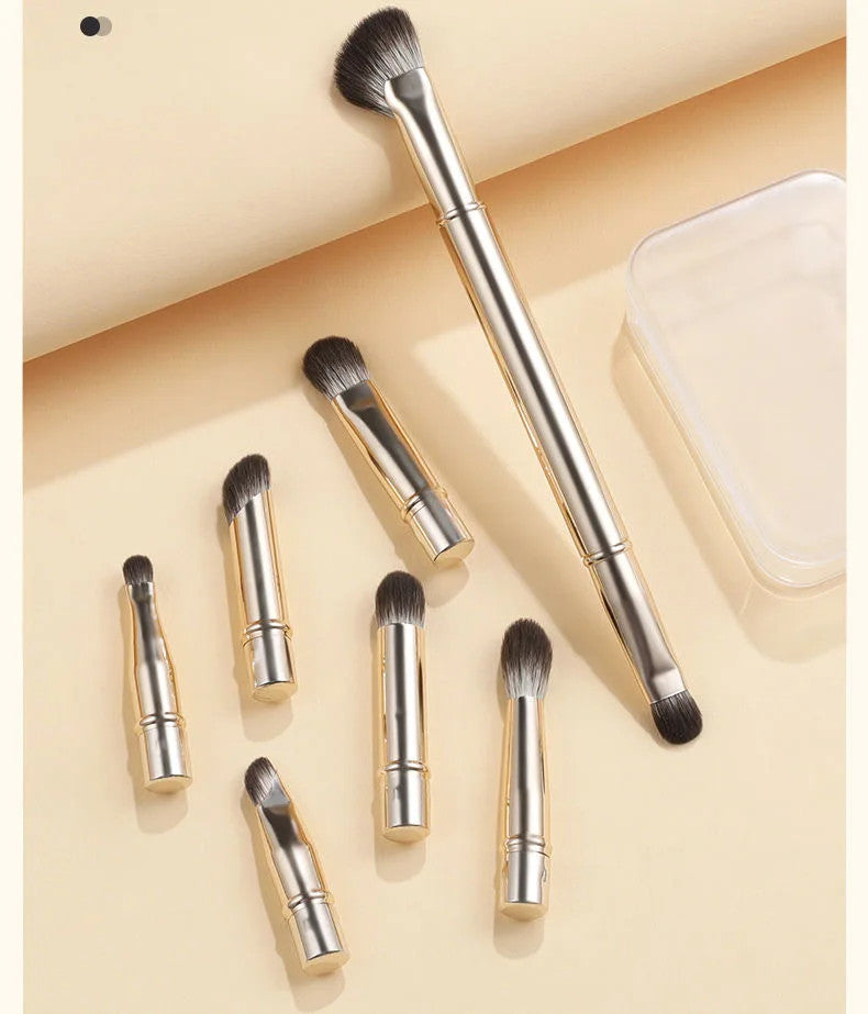 6-Piece Portable Makeup Brush Set - Travel Eye Shadow Brush Replacement