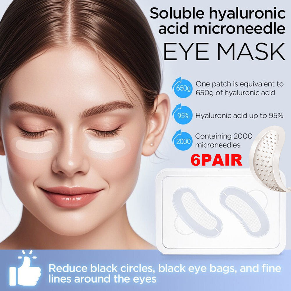 Microneedle Eye Patches with Hyaluronic Acid for Wrinkle & Dark Circle Reduction