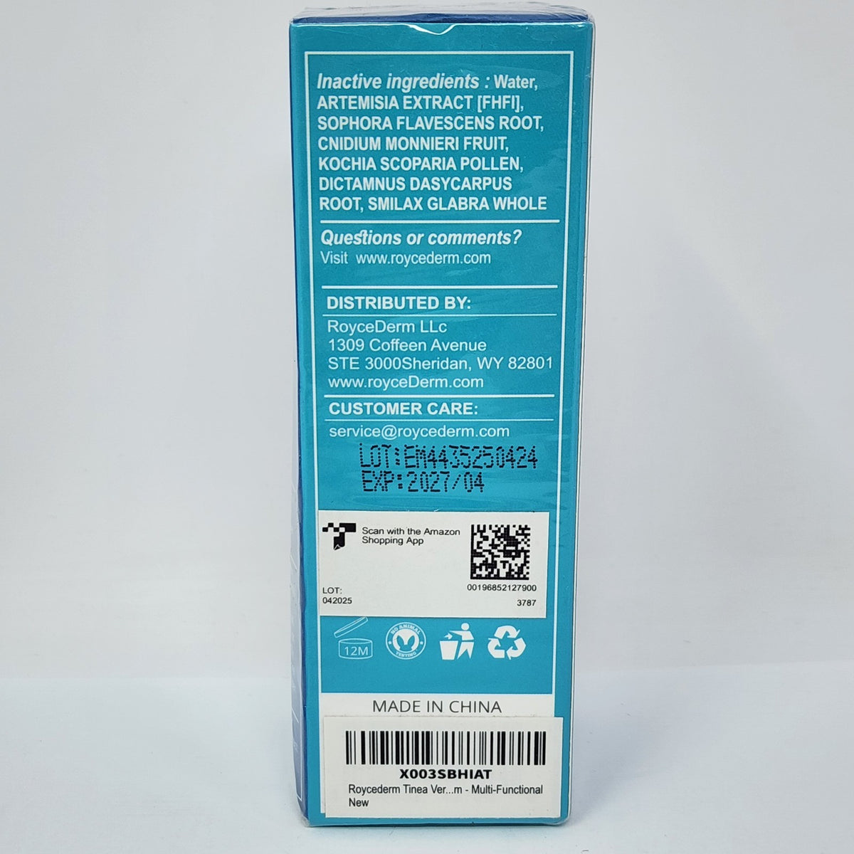 Antifungal Cream for Tinea Versicolor & Pedis 2 oz - Fungal Skin Treatment
