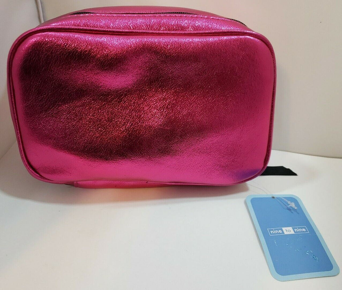 Women Makeup Bag Cosmetic Case Travel Organizer Metallic Pink