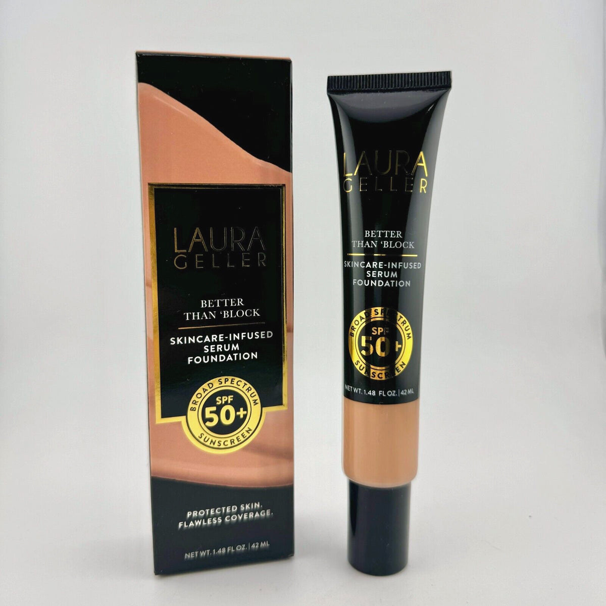 Laura Geller Better Than Block Skincare-Infused Serum Foundation - Golden Medium 1.48oz