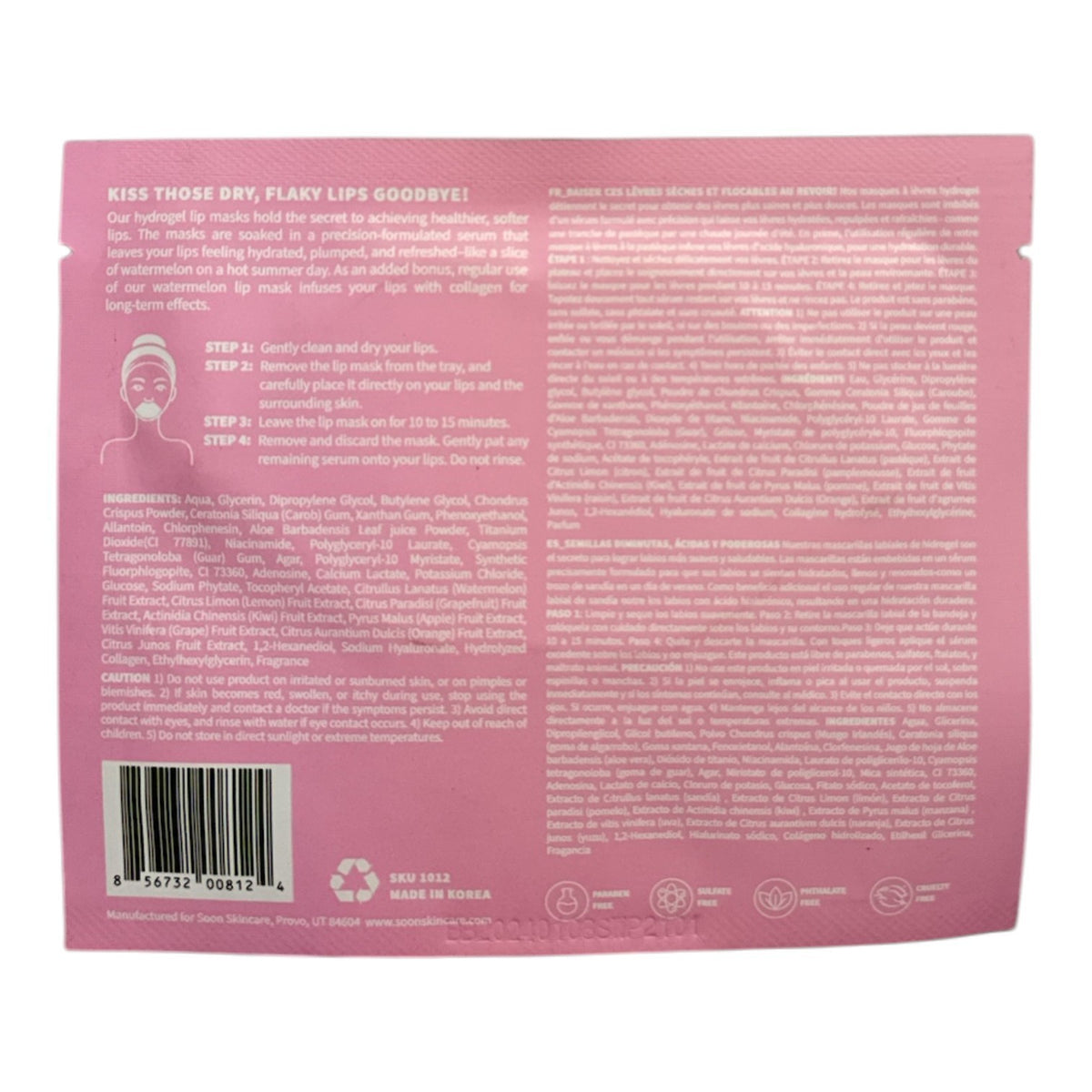 Hydrating Watermelon Lip Mask - Soothes & Moisturizes Lips, 3g