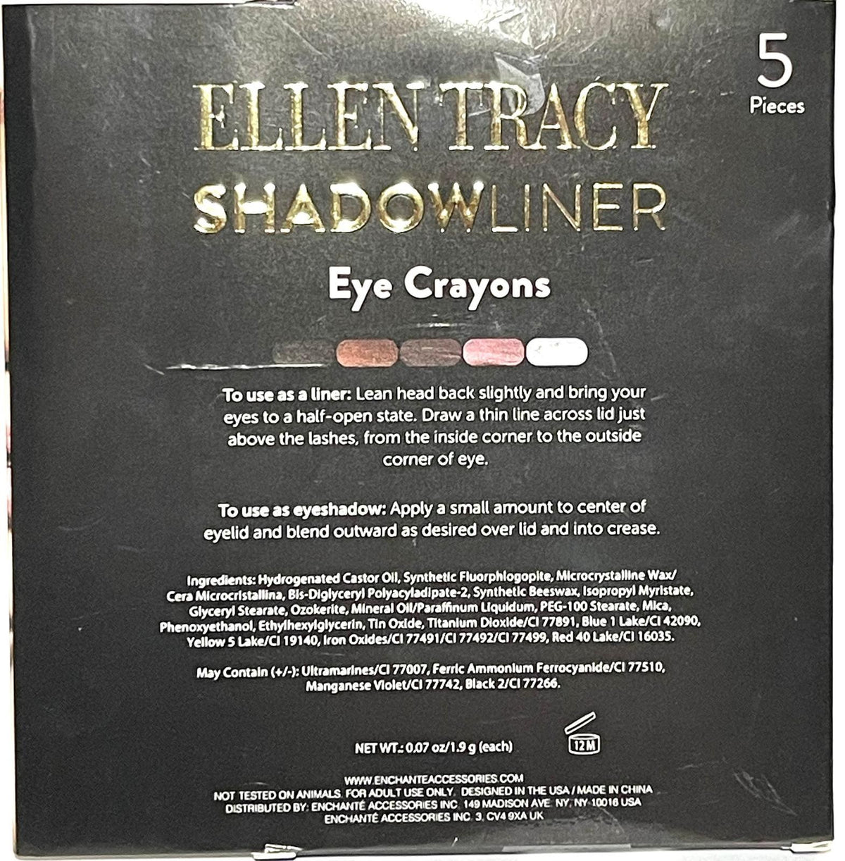 Multi-Use Blendable Eye Crayons Set - 5 Pieces for Eye Makeup