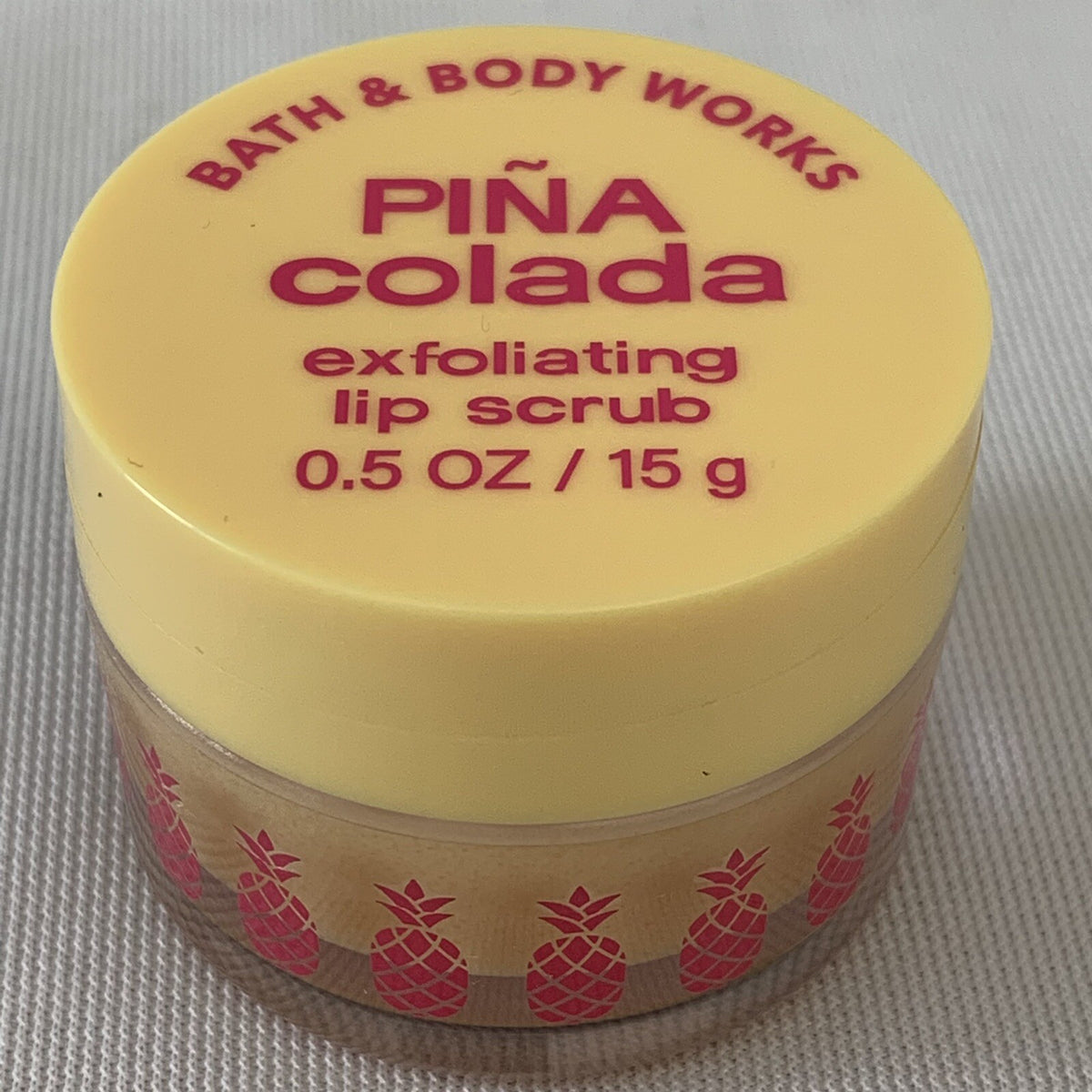 Lip Scrub with Jojoba Oil and Beeswax - Pina Colada Flavored 0.5 oz