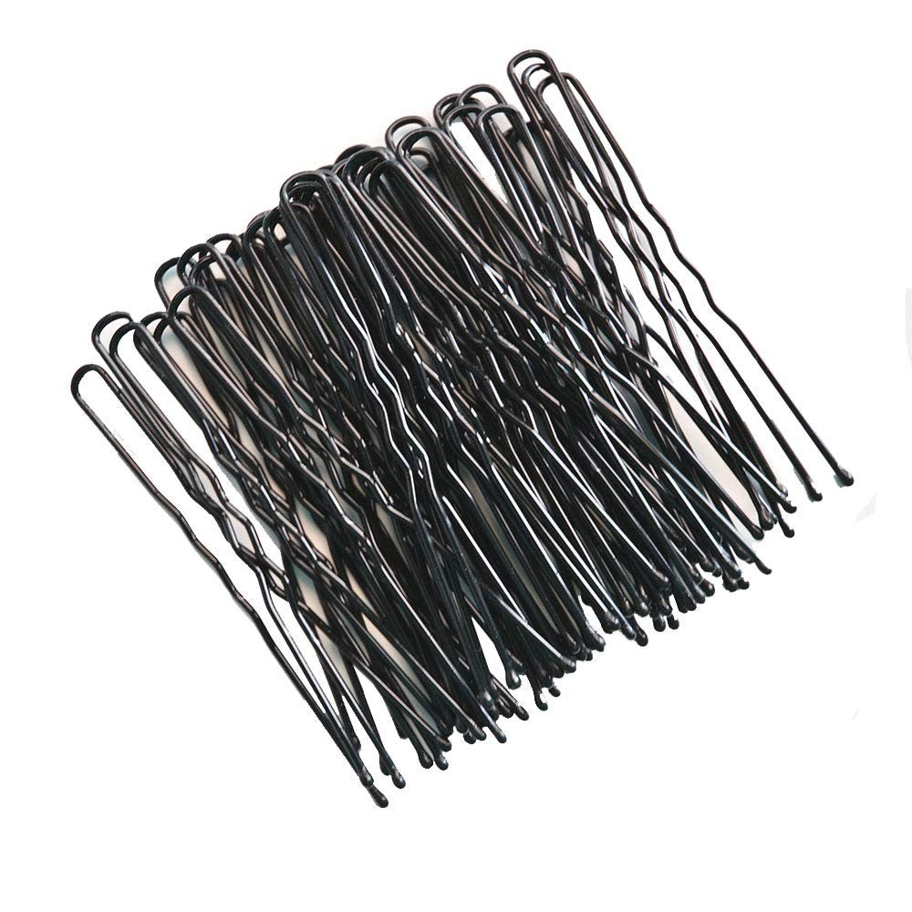 Leline's Black Hair Pins, 50 Pieces U Shaped 1 Count (Pack of 50),
