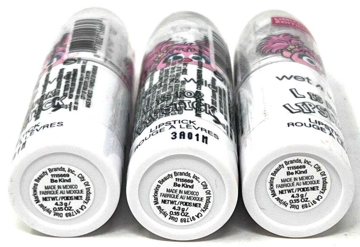 Wet N Wild Sesame Street Lipstick Set Be Kind 3-Pack Sealed