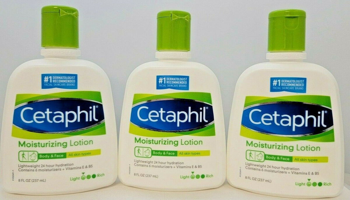 Cetaphil Moisturizing Lotion Body & Face 8oz - 3 Pack