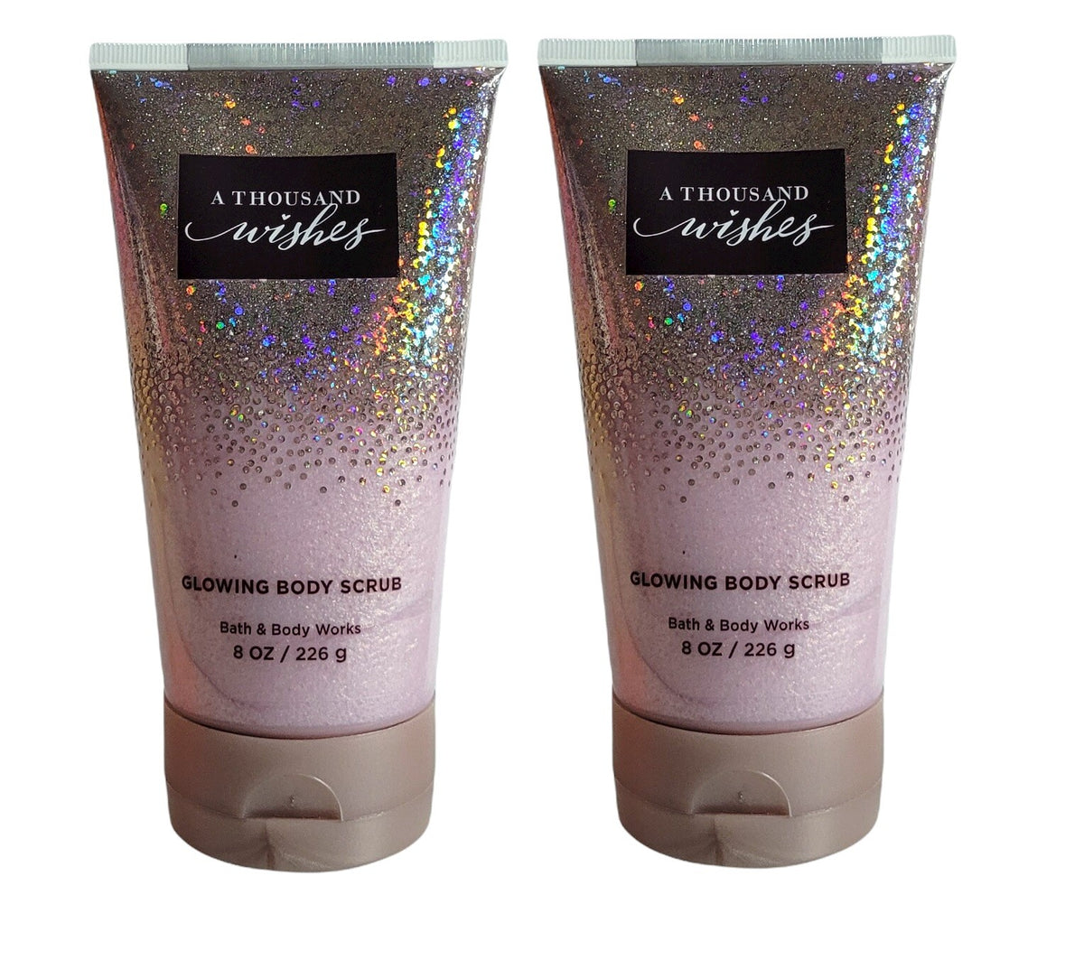 Lot of 2 Bath & Body Works A THOUSAND WISHES Exfoliating Glow Scrub 8