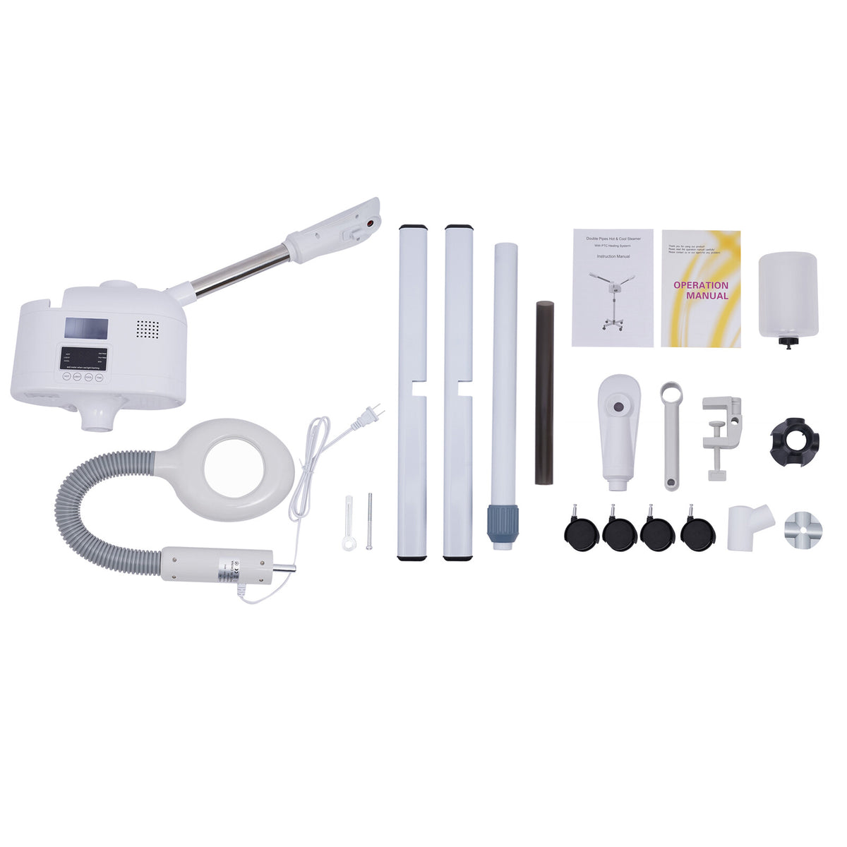 3 in 1 Facial Steamer with 5X Magnifying Lamp & Hot/Cold Ozone