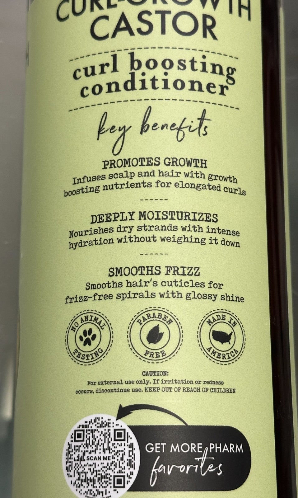 (2-Pack) Curl-Boosting Hair Conditioner with Castor & Avocado for Hair Growth & Frizz Control