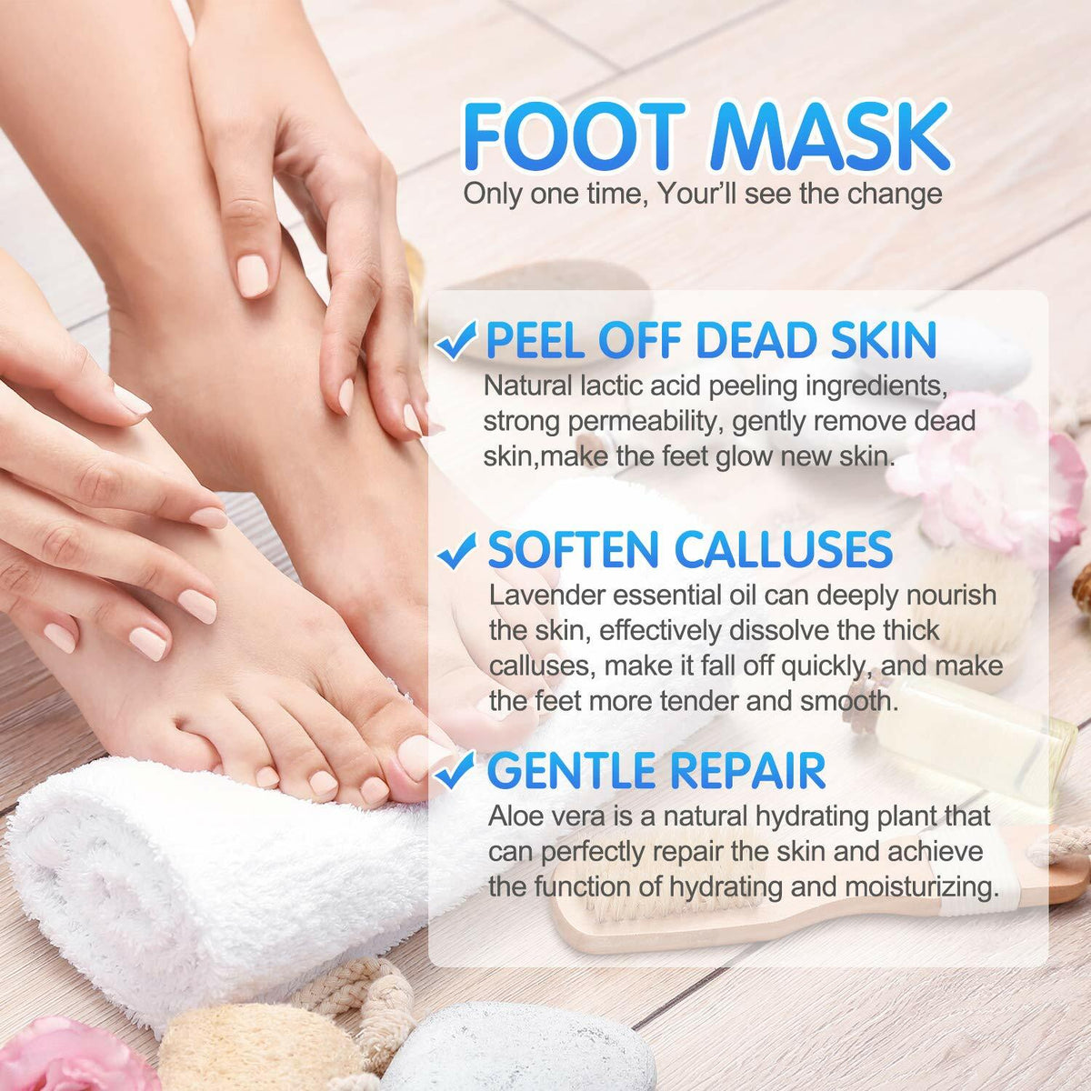 Foot Peeling Mask - 2 Pair Exfoliating Foot Peel