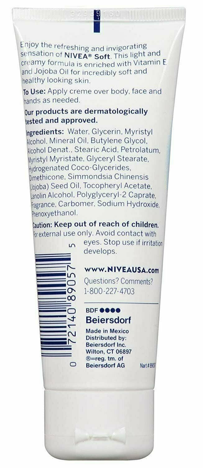 Nivea Soft Moisturizing Creme Refreshing Jojoba Oil & Vitamin E