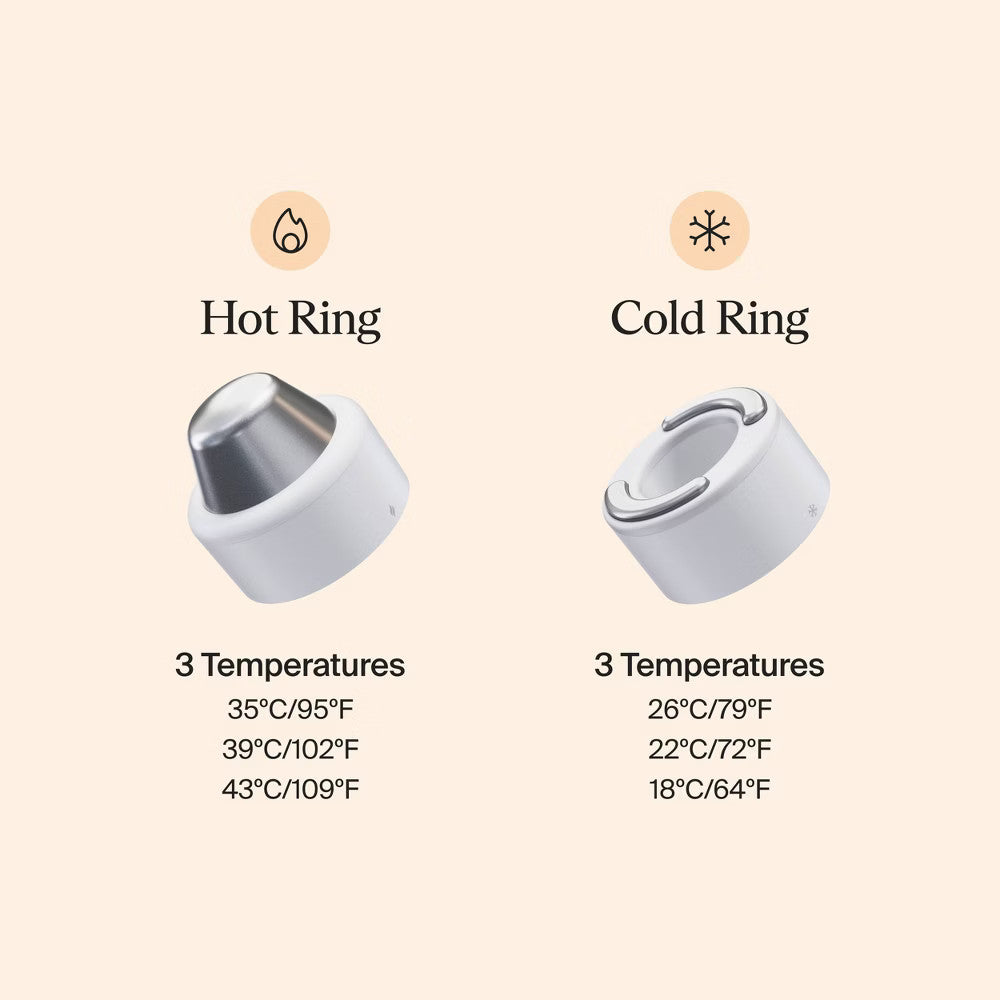 Therabody TheraFace Hot & Cold Ring Set - Facial Therapy Attachments