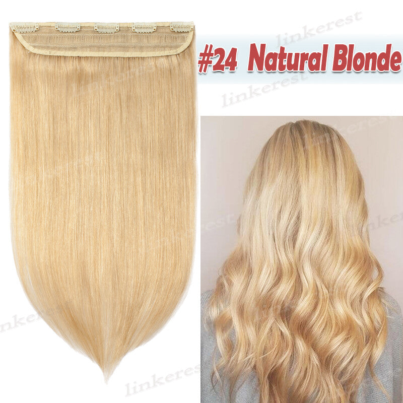 Remy Human Hair Extensions Clip-In Full Head Blonde 8-24 Inches