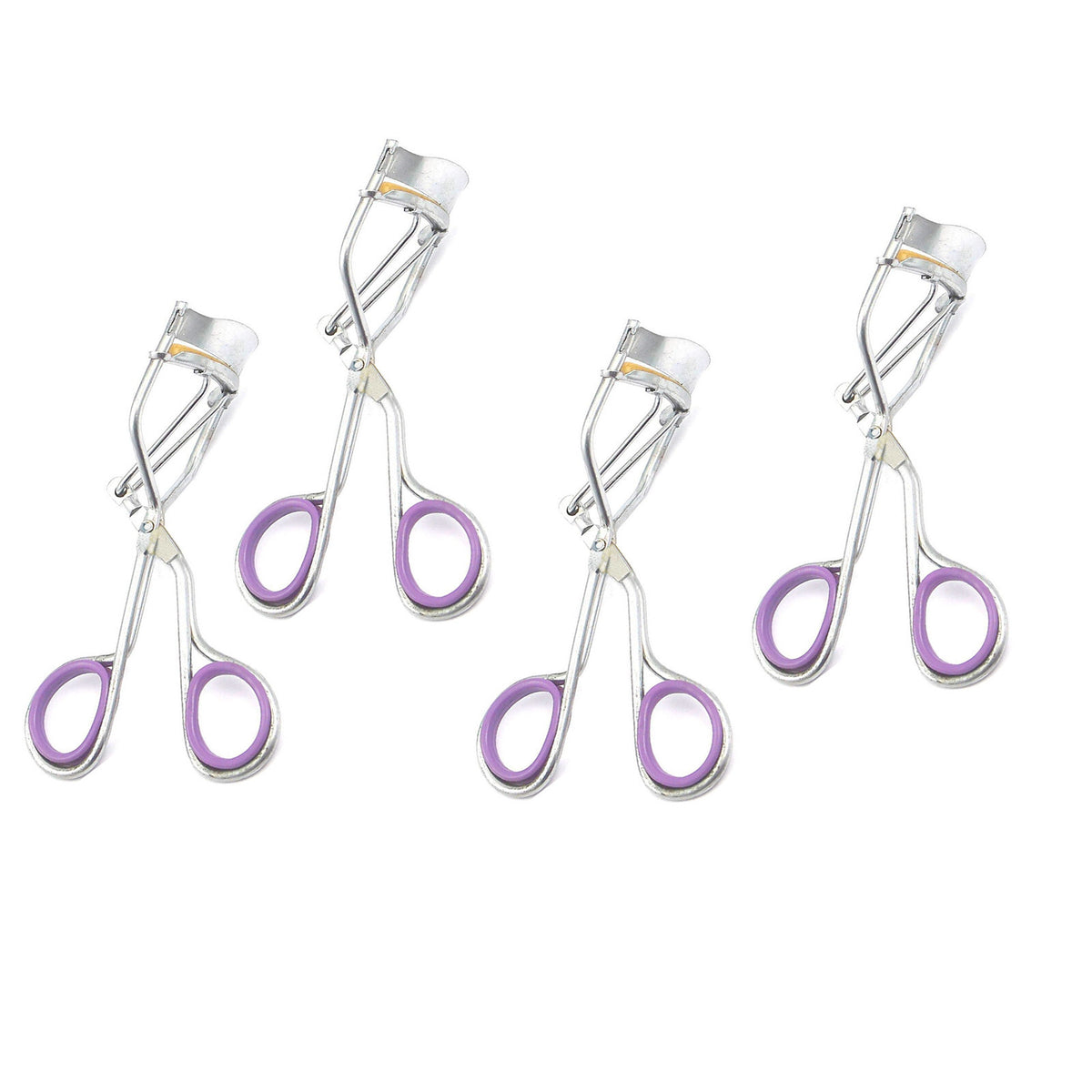 Viral Pro Groom Eyelash Curler Clipper Tweezer Set for Men & Women - Purple, 4 Pieces