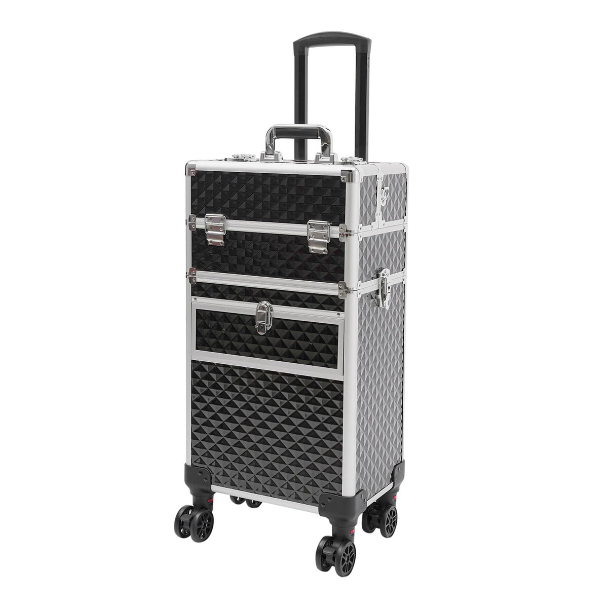 Rolling Makeup Case with Large Storage Trolley for Cosmetics & Beauty Tools