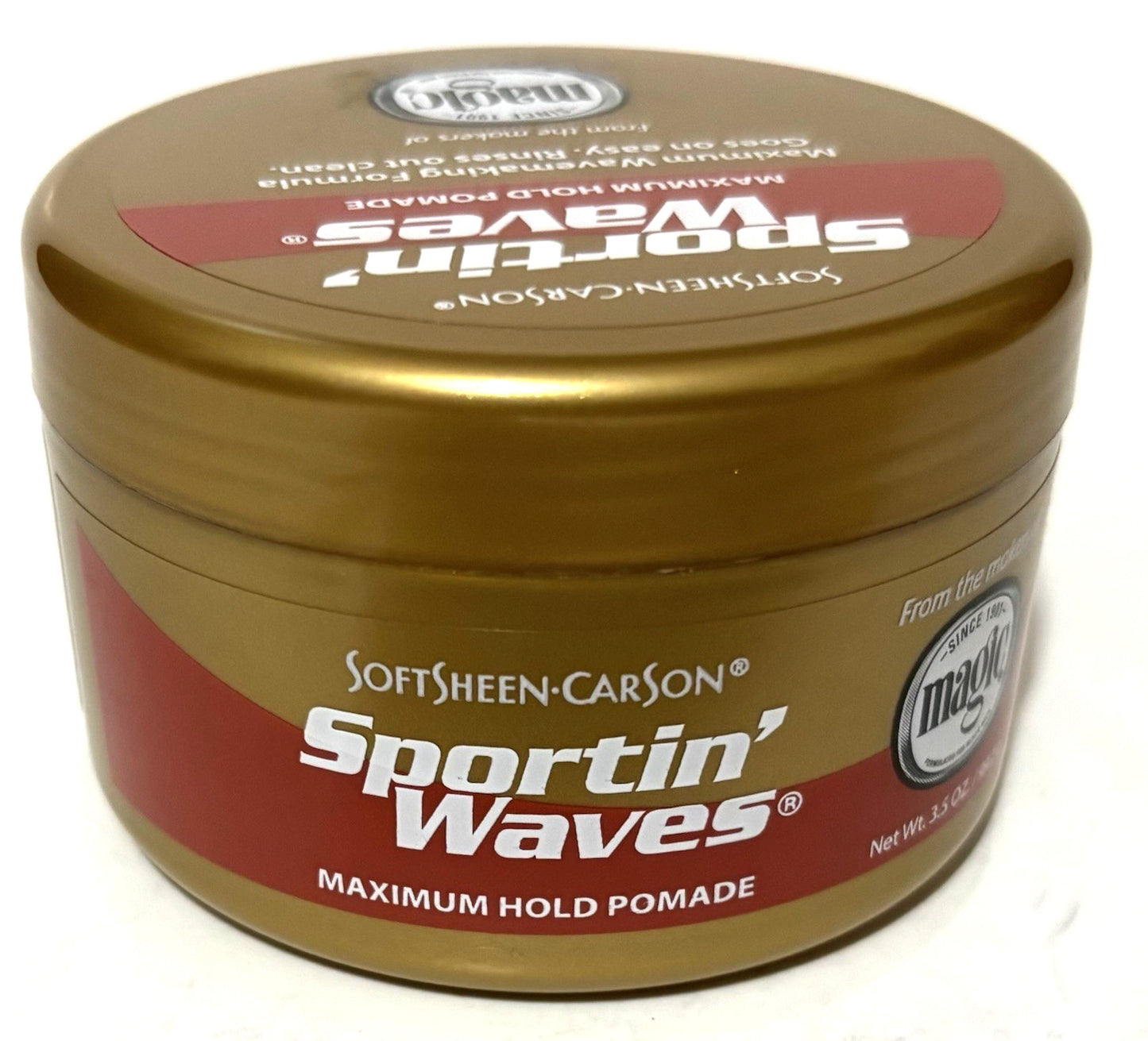 Sportin Waves Maximum Hold Pomade 3.5 oz - Pack of 2 for Hair Styling