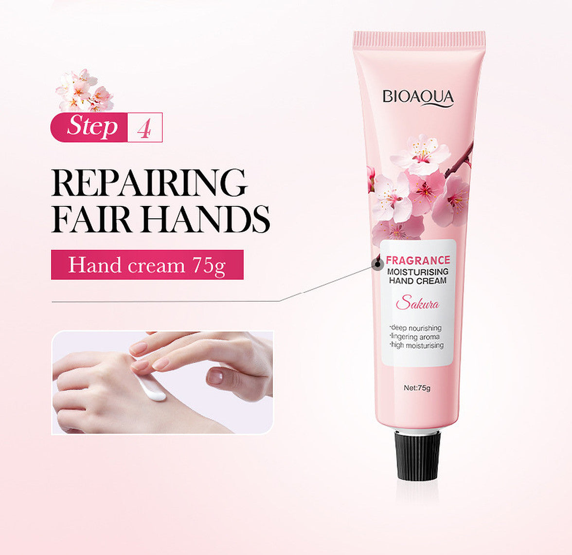 Bioaqua Sakura Fragrance 4-Piece Body Lotion Lip Balm Hand Care Set
