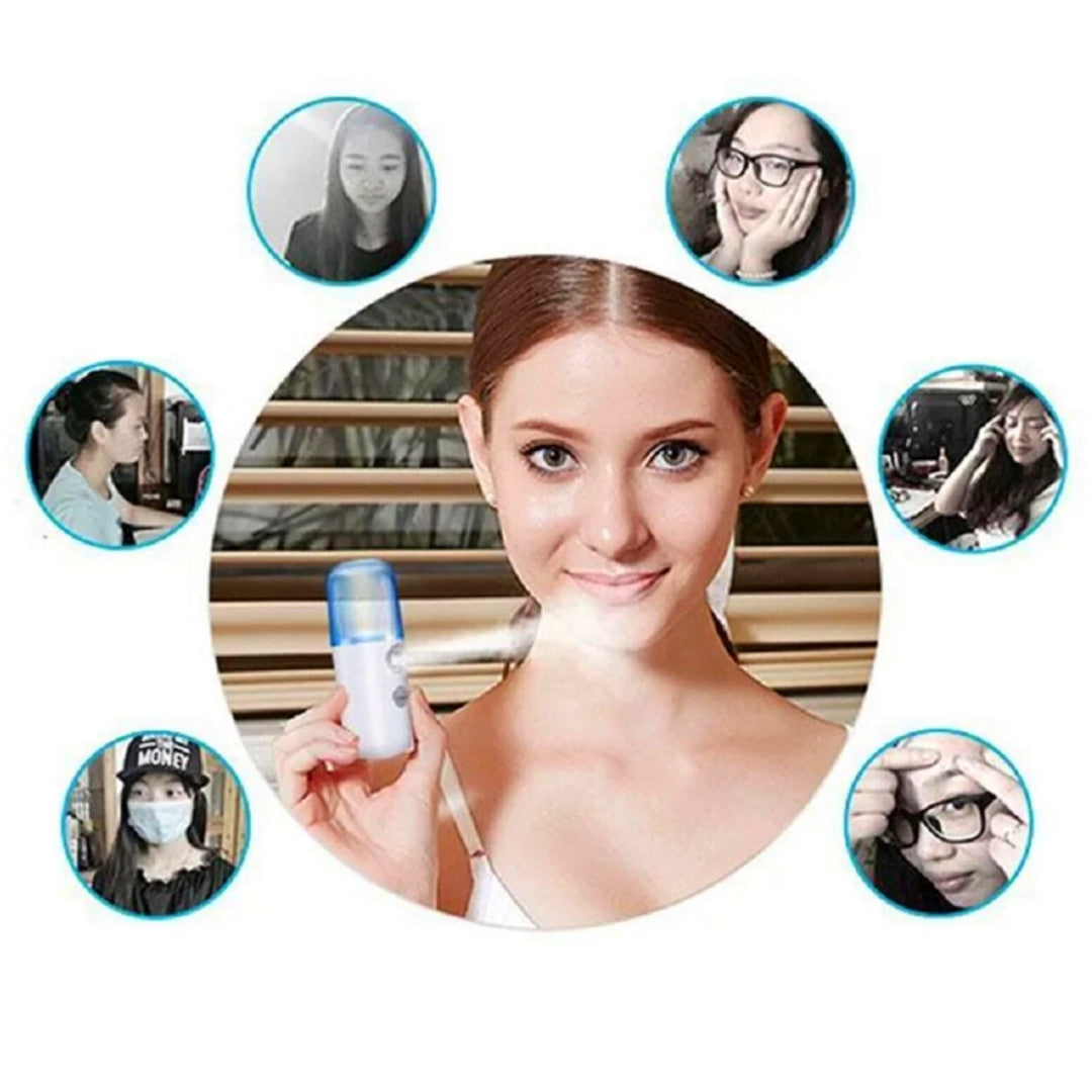 Portable Nano Facial Steamer Mister 30ml USB Rechargeable Humidifier
