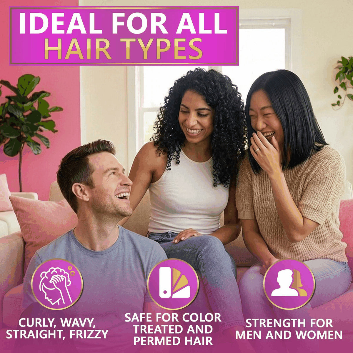 Rice Water Shampoo and Conditioner Set - Sulfate-Free Volumizing for Fine Hair 16 Fl Oz