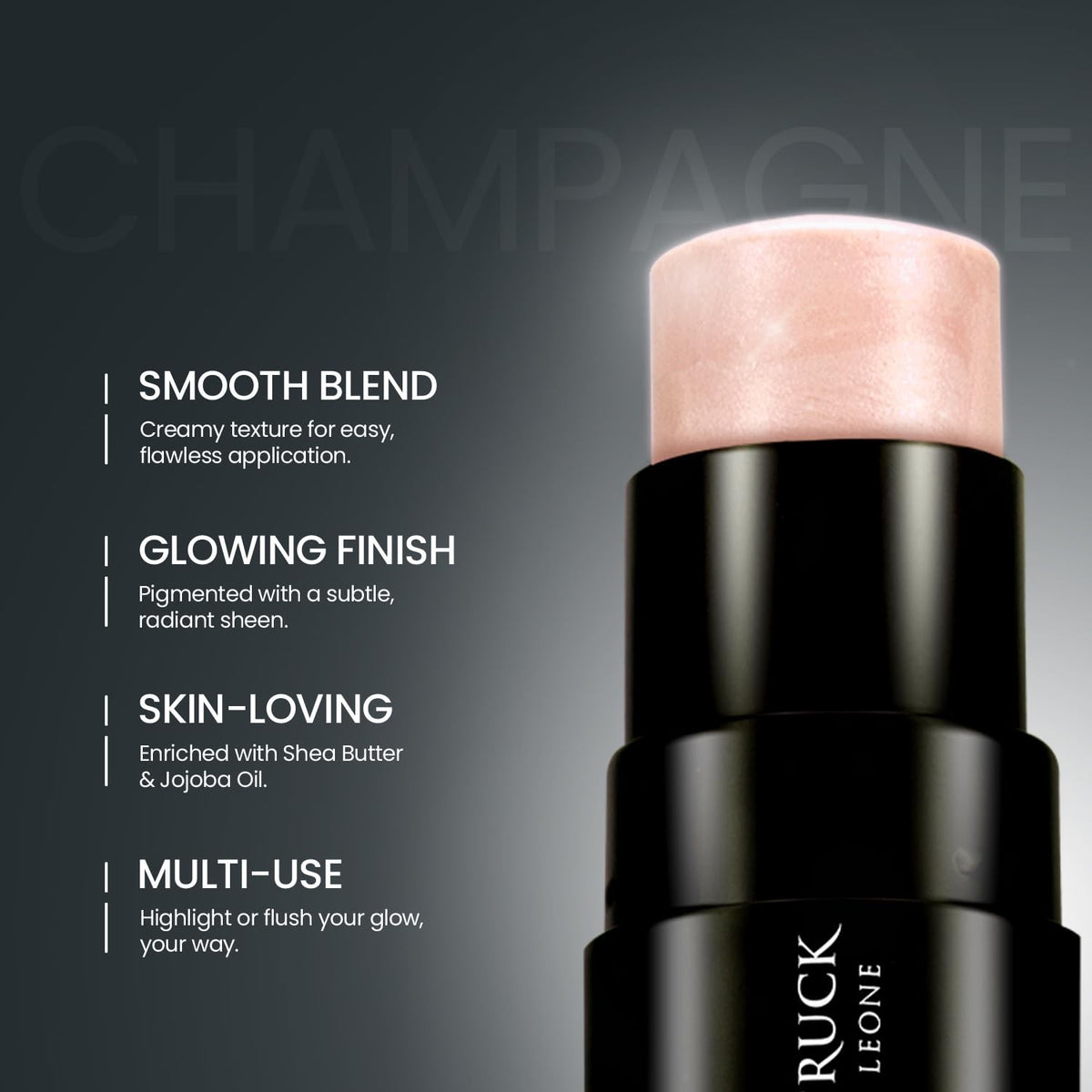 Highlighter Stick - Champagne, Long Lasting Face Makeup, Illuminating Glow