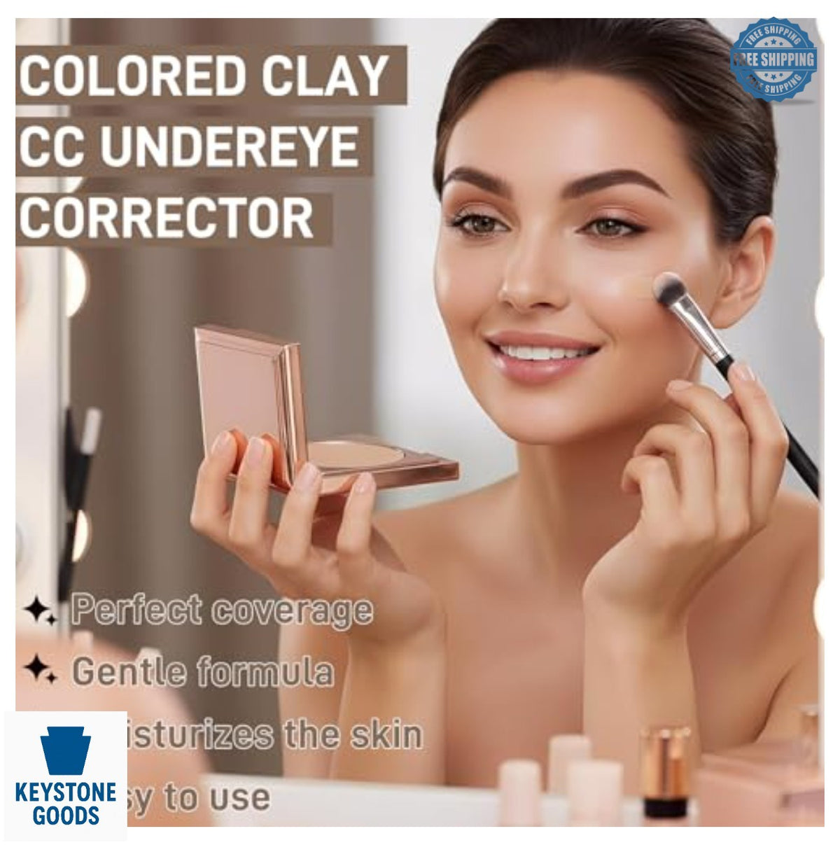 Undereye Corrector Cream for Dark Circles & Redness - Light-Medium Peach