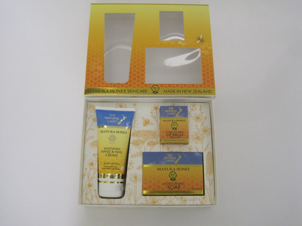 Manuka Honey Skin Care Gift Set with Soap Lip Balm Hand Cream