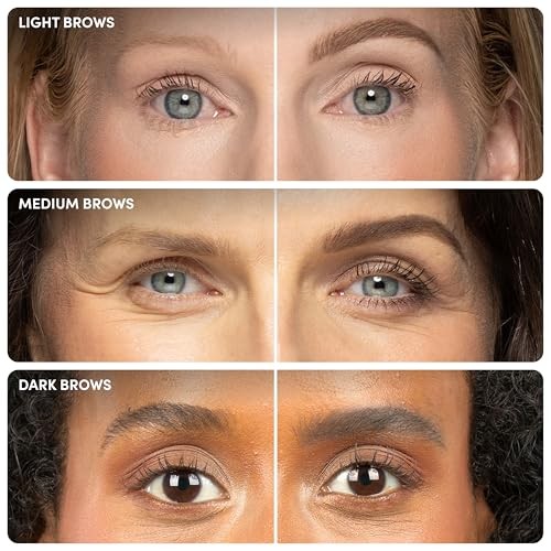 Eyebrow Makeup Kit - 4 Piece Brow Pencil, Highlighter, Gel & Brush Set
