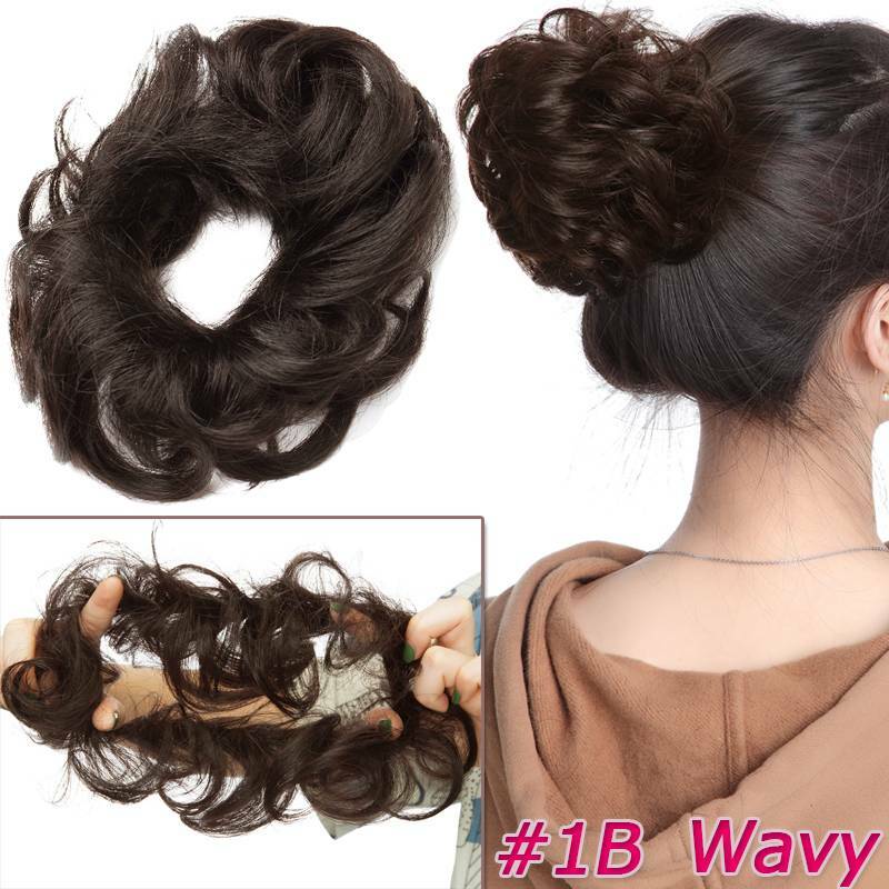 Messy Bun Scrunchie Hair Extension Updo Chignon - Remy Human Hair