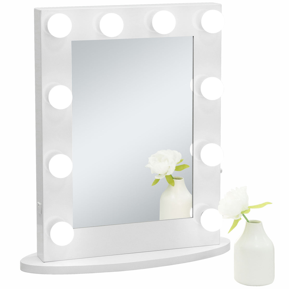 Lighted Makeup Vanity Mirror with Dimmable 12 LED Bulbs | Tabletop