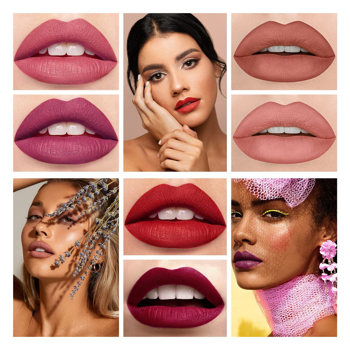 18-Color Matte Lipstick Set - Long-Lasting Waterproof Lip Makeup