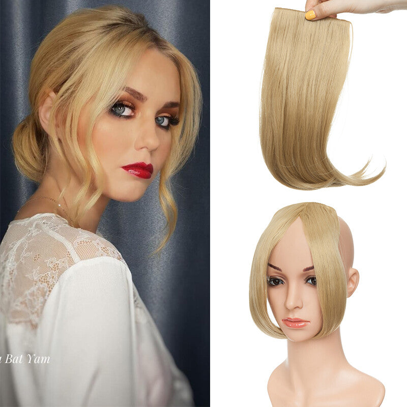 Clip-In Hair Bangs Extensions - Wispy, Natural, 9-inch Styles