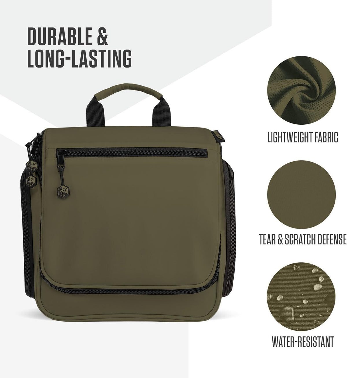 TSA-Friendly Travel Toiletry Bag with Expandable Compartments - Durable & Waterproof