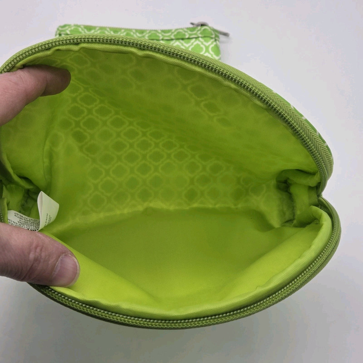 Pier 1 Imports 3-Piece Green Cosmetic Bag Set with Brush Roll and Pouches