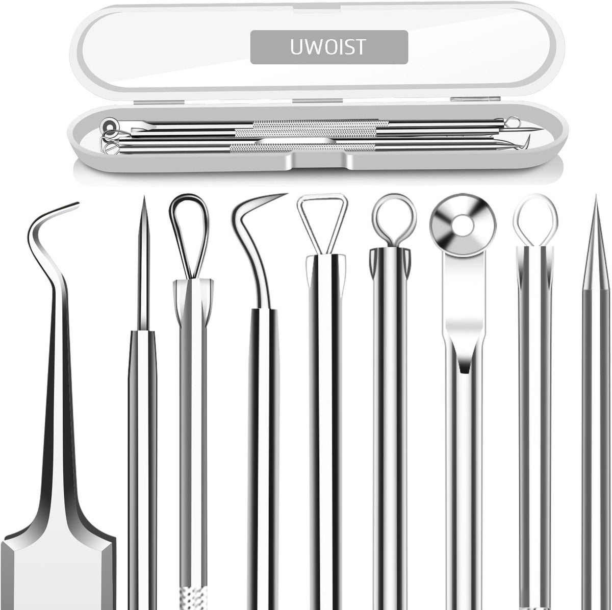 Comedone Extractor Set 5PCS - Blackhead Removal Tools for Facial Skin Care