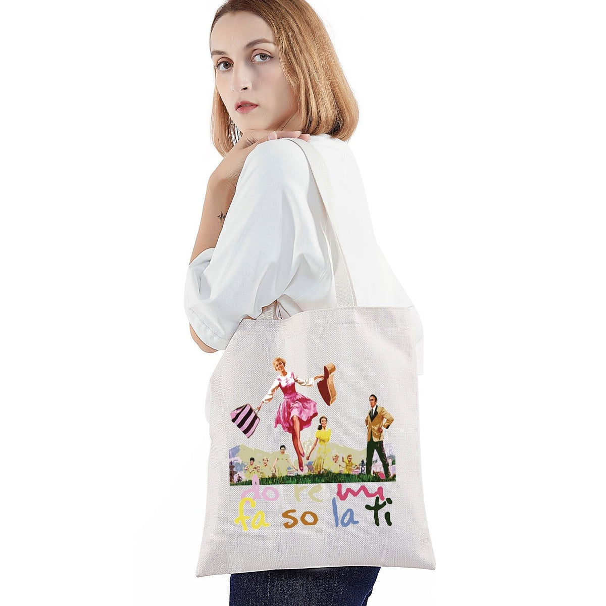 Music-Themed Cosmetic Makeup Bag - Sound of Music Do Re Mi Design