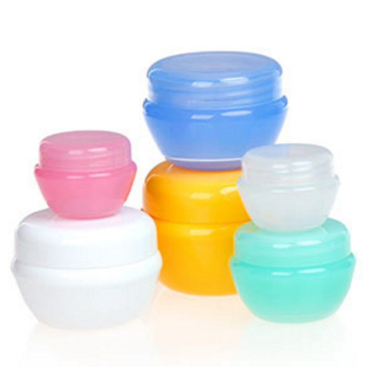Set of 18 20g Plastic Cosmetic Containers with Twist Lids for Creams & Lotions