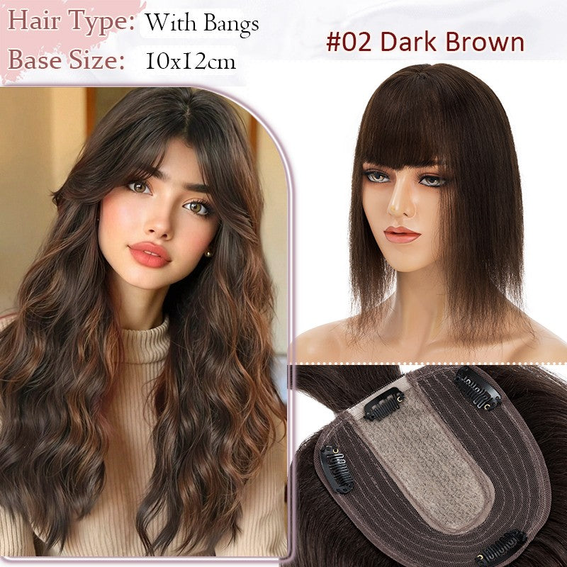 Women Clip-in Hairpiece for Hair Loss & Volume - 100% Remy Human Hair