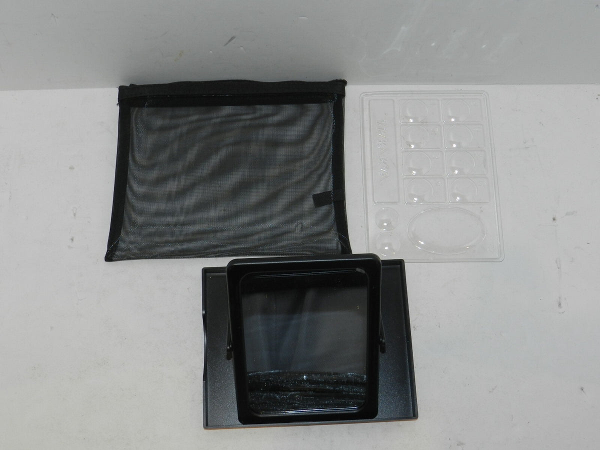 Foldable Travel Mirror with Tray - Black Standing Makeup Mirror